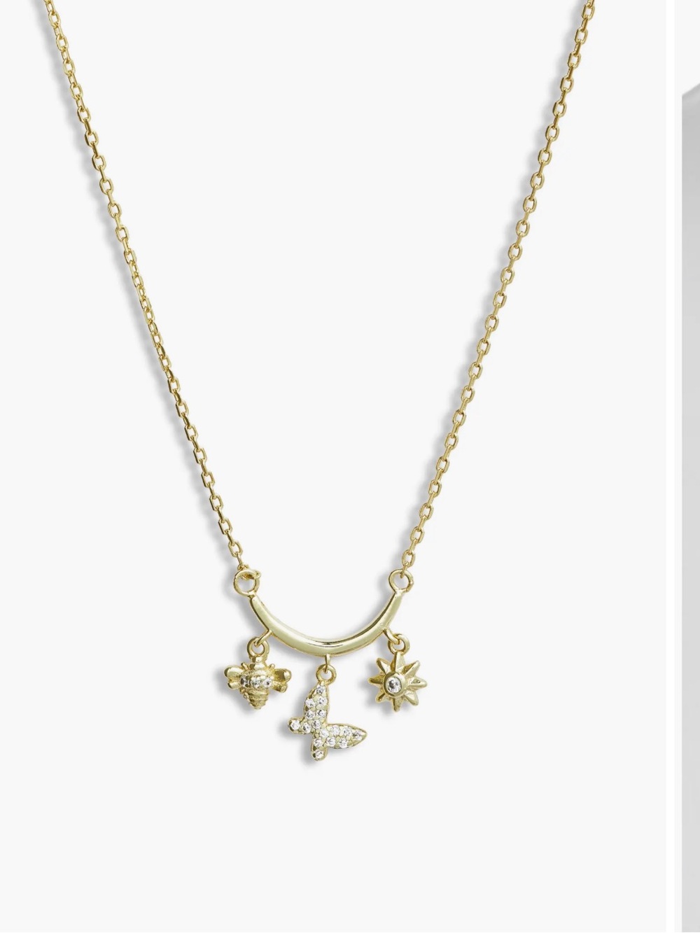 Argento Vivo Sterling Silver Cubic Zirconia Charm Necklace